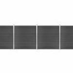 vidaXL fekete WPC kerítéspanelszett 699 x 186 cm fotó