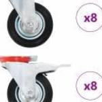 vidaXL 16 darab önbeálló görgő 100 mm fotó