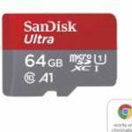 Sandisk 64GB microSDXC Ultra for Chromebook Class 10 UHS-I A1 fotó