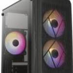 Aerocool CS-107-A-BK-v2 Mesh FRGB Window Black fotó