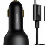 Baseus Superme Car Charger Black fotó
