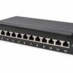 Digitus 12-port Patch Panel 1U Black fotó