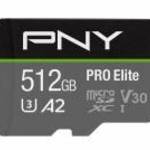 PNY PRO Elite microSDXC 512GB memóriakártya Class 10 fotó