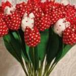 Textil tulipánok fotó