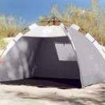 vidaXL 2 személyes szürke vízálló gyorskioldó strandsátor fotó