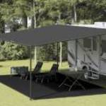 vidaXL fekete HDPE sátorszőnyeg 400 x 700 cm fotó