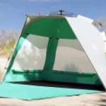 vidaXL 3 személyes tengerzöld vízálló felugró strandsátor fotó