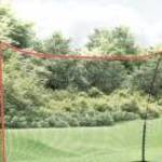 vidaXL fekete és piros poliészter golf gyakorlóháló 305 x 91 x 213 cm fotó