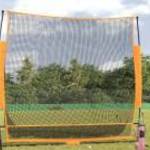 vidaXL fekete és narancssárga poliészter golfháló 215 x 107 x 216 cm fotó