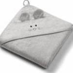 BabyOno fürdőlepedő kapucnis bambusz 100x100cm egérfülekkel szürke 1553/03 fotó