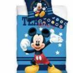 MICKEY EGÉR KÉK Ágyneműgarnitúra 100% pamut 140x200 + 65x65 fotó