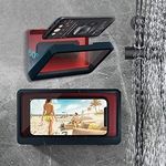 Vízálló telefontartó, - falra rögzíthető konyhai, fürdőszobai telefontartó fehér fotó