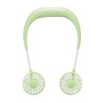 Mini ventilátor, hordozható ventilátor, nyakba akasztható ventilátor zöld fotó