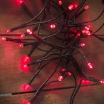 LED fényfüzér, piros, 80 LED, 6, 4 méter fotó