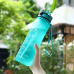 Motivációs kulacs 1000 ml - zöld fotó