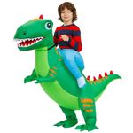 Felfújhatós gyermek jelmez zöld T-rex fotó