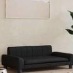 vidaXL fekete műbőr kutyaágy 90 x 53 x 30 cm fotó