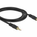 DeLock Cable Stereo 3.5 mm 4 pin plug > plug 2m Black fotó