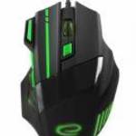 Esperanza MX201 Wolf Gamer mouse Black/Green fotó