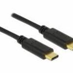 DeLock USB 2.0 cable Type-C to Type-C 4m 3A Black fotó