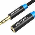 Vention 3, 5mm Jack Audio Extender Cable 3m Black/Blue fotó