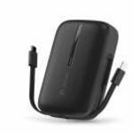 Devia Kintone Series - USB + Type-C - powerbank + Type-C/Lightning kábel - 10.000 mAh - fekete fotó