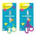 Olló 13cm, iskolai gumírozott fogóval, felakasztható csomagolásban Connect, fotó