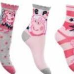 Peppa malac Sparkle Steps Grey gyerek zokni 31/34 fotó