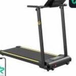 UREVO Foldi Mini összecsukható elektromos futópad (fekete és narancssárga) - Urevo fotó