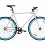 vidaXL fehér és kék örökhajtós kerékpár 700c 59 cm fotó