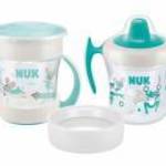 Bájos itató pohár Mini Cups NUK 360° fedéllel neutral fotó