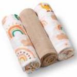 BABYONO Muszlin pelenka Super soft 3 db - bézs fotó