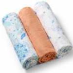 BABYONO Muszlin pelenka Super soft 3 db -narancs fotó
