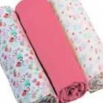 BABYONO Muszlin pelenka - Super soft 3 db - rózsaszín fotó