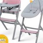 KINDERKRAFT SELECT Szett etetőszék Livy Aster Pink + pihenőszék Calmee, Premium fotó