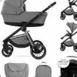 Lorelli Bianca 3az1-ben újszülött babakocsi Lorelli Aria Luxe hordozóval - Grey fotó