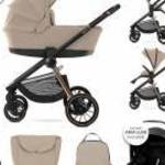 Lorelli Bianca 3az1-ben újszülött babakocsi Lorelli Aria Luxe hordozóval - Beige fotó