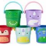 SKIP HOP Zoo vízi játék vödrök Stack&Pour 5db 9h+ - SKIPHOP fotó