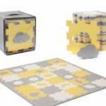 KINDERKRAFT Habosított puzzle alátét Luno Shapes 185 x 165 cm Sárga, 30db, Prémium fotó