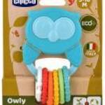 CHICCO Rágóka csörgővel és érzékszervi gyűrűkkel Eco+ Bagoly Owly 3m+ fotó