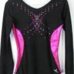 fekete pink strasszköves balettdressz h: 58 cm mb: 65-94 cm 10 év 134 - 140 cm Decathlon fotó
