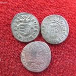 I.LIPÓT DUÁRIUS , DENÁR és KRAJCÁR 1693-1703 EZÜST: 1, 80g EGYBEN ELADÓ ! nsz fotó