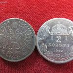 2db FERENC JÓZSEF 2 KORONA 1912 vjn, KB EZÜST: 20g PÁRBAN ELADÓ ! nsz fotó