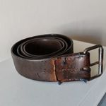 2. vh utáni magyar katonai honvédségi legénységi bőr öv, derékszíj 115-120 cm fotó