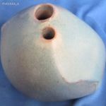 Giacomo Onestini /1934-2002/ olasz vitage mázas kerámia váza, jelzett, 11, 5 cm magas, fotó