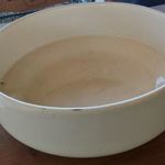 Hatalmas vajszínű kerámia mosdótál, átmérő 38 cm fotó
