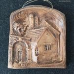Égetett kerámia-falidísz, rendkívül szép állapotban /Sopron fotó