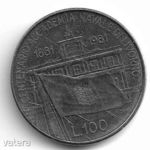 100 líra olasz emlék 1981 fotó