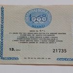 1967 Olimpiai sorsjegy bárca - Mexikó olimpia 1968 Lakás Trabant gépkocsi utazás stb nyeremény Orion fotó