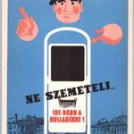 Villamosplakát: Ne szemetelj.. ide dobd a hulladékot!, 1960 fotó